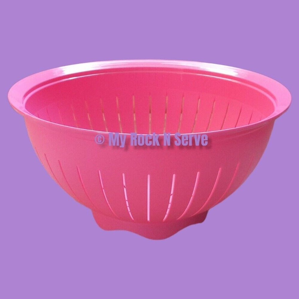 Tupperware Impressions Colander 18 cup/ 4.3L Jellyfish Pink Color New